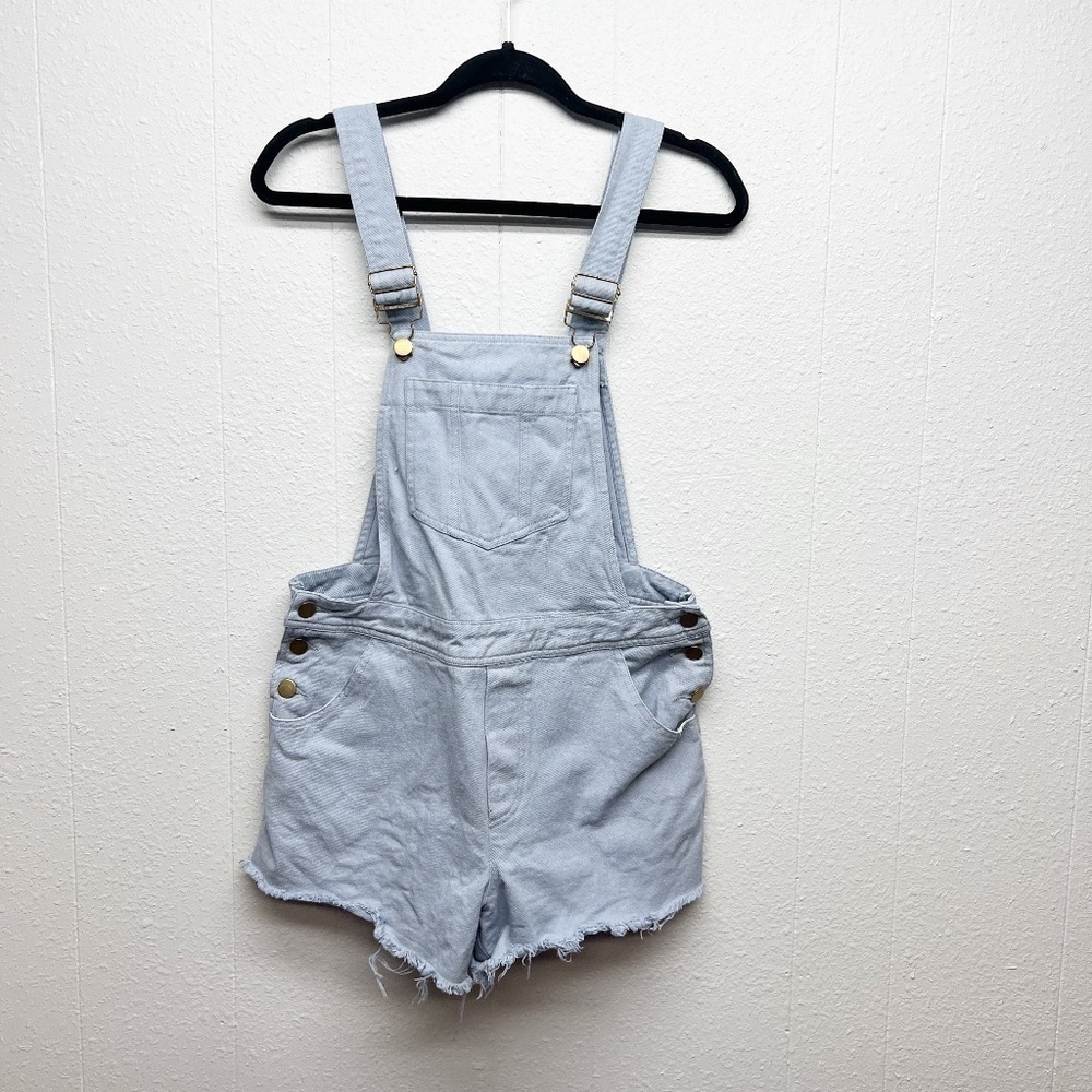 & Merci Cotton Denim Chic Coquette Cottagecore Shortalls Juniors Sz Medium